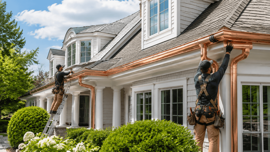 Copper Gutter Installation in Danbury, CT