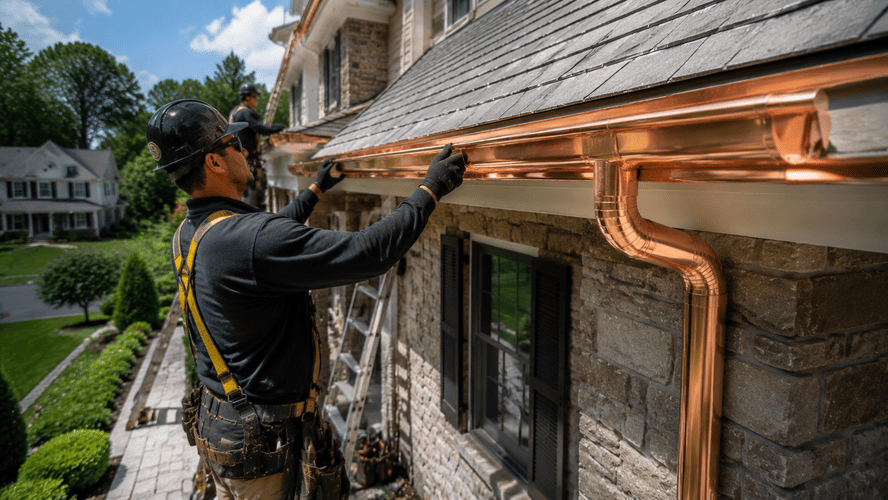 copper gutters
